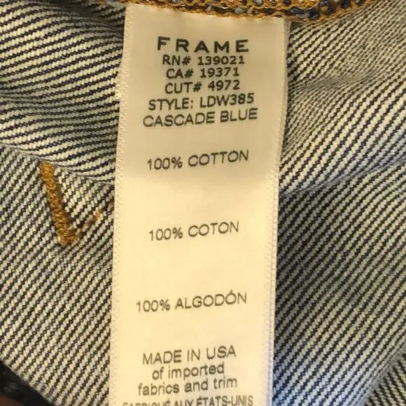 Frame Denim Le Drew Loose Fit Straight Jeans in Cascade Blue Size 30